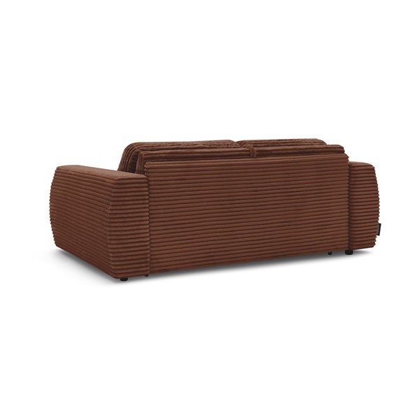 Oranž velvetist diivan igapäevaseks magamiseks/voodiks 240 cm Hugo - Bobochic Paris-image-4