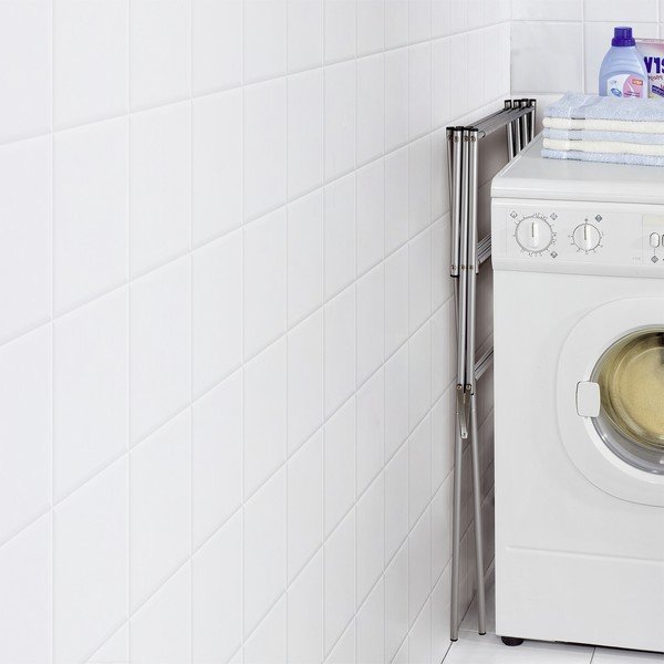 Läikiv hõbedane pesukuivatusrest 8 m - Wenko-image-2