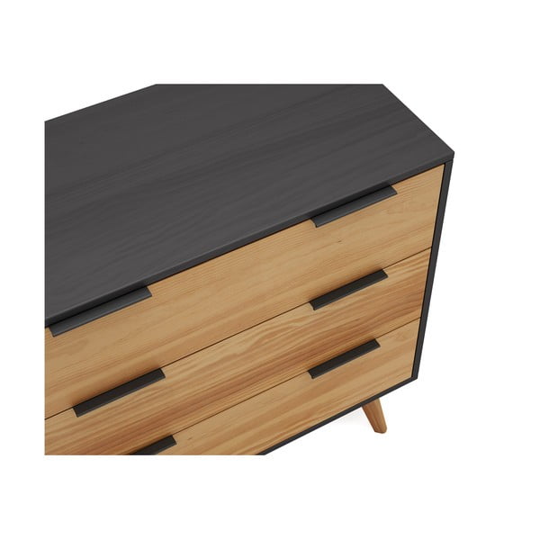 Must/loomulik männi kõrge kapp 80x83 cm Lavis - Marckeric-image-1