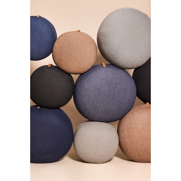 Helepruun pouf Turenio, ø 70 cm Mochi - Hübsch-image-3