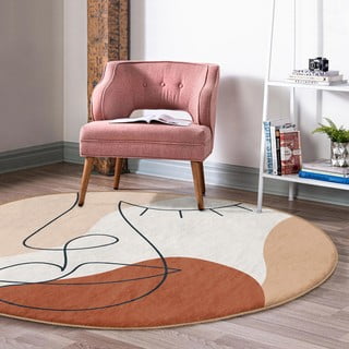 Tellisevärvi pestav ümmargune vaip, sobitub robottolmuimejaga ø 120 cm Comfort - Mila Home