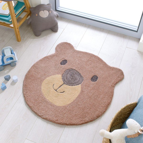 Pruun lastevaip ø 70 cm Bear Face - Flair Rugs-image-4