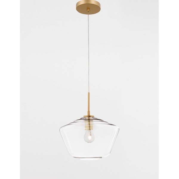 Kuldse värvi klaasist ripplamp klaasist varjuga, läbimõõduga 30 cm Prisma - Nova Luce-image-4