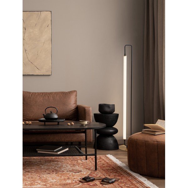 Valge/matt must metallist LED-põrandalamp (kõrgus 150 cm) Wetro - Nova Luce-image-1