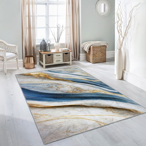 Sinine pestav vaip 80x150 cm Golden Spill - Mila Home-image-2
