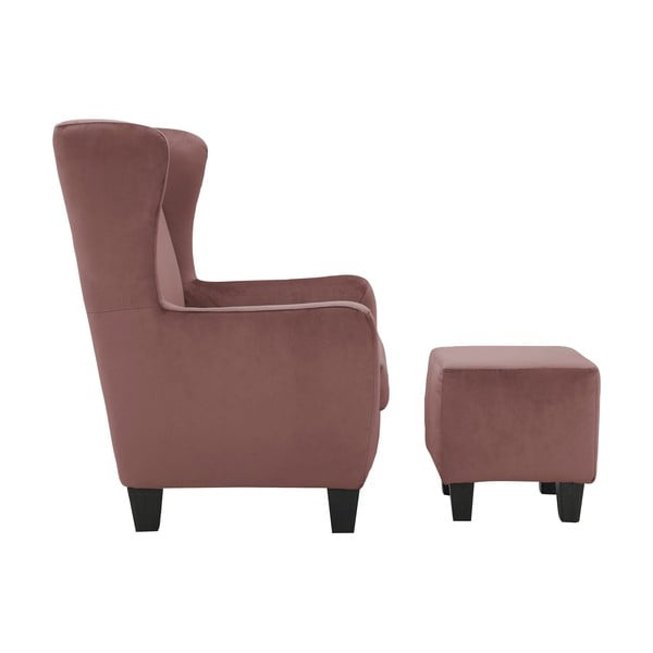 Roosa sametist tugitool Zhili - Støraa-image-2