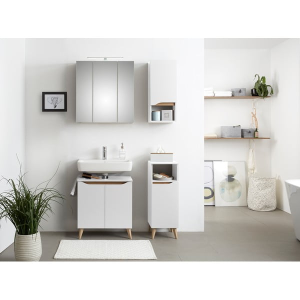 Valge madal rippuv kapp ilma valamuta 60x53 cm Set 857 – Pelipal-image-4