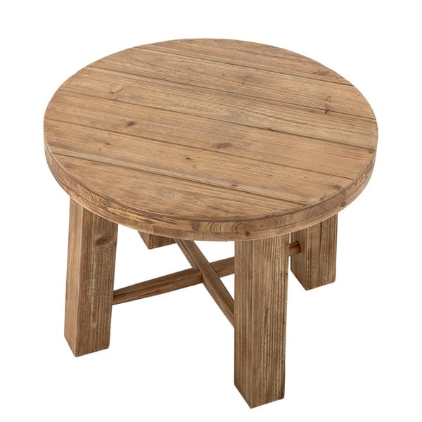 Ümmargune eksootilise puidu spoonist diivanilaud ø 60 cm Emmett - Bloomingville-image-2