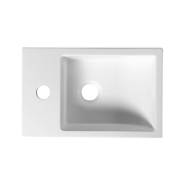 Valatud marmorist valge väike valamu, vasakpoolne Alabama - Sapho-image-2