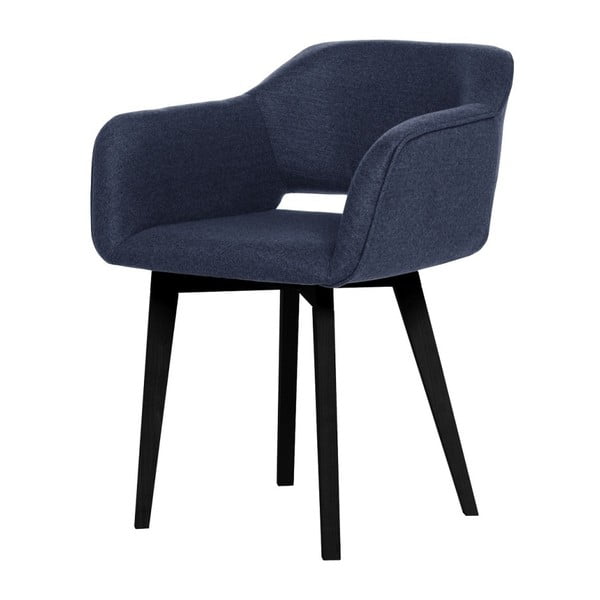 Tmavě modrá jídelní židle s černými nohami My Pop Design Oldenburg