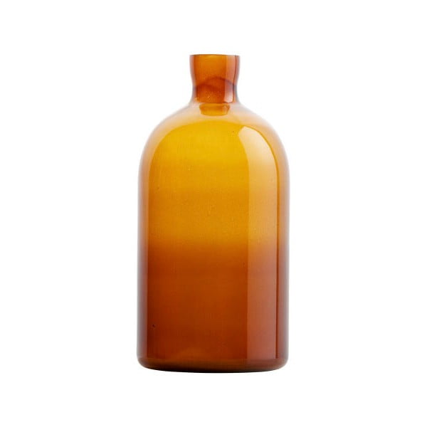 Tmavě oranžová skleněná váza BePureHome Chemistry, výška 30 cm