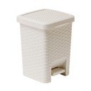 Kreemjas vannitoa pedaaliga prügikast Rattan pedaaliga prügikast Calico, 6 l - Addis