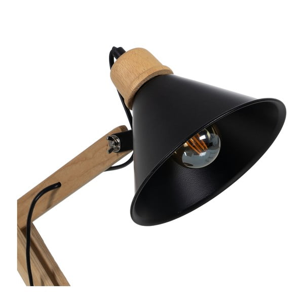 Musta laualamp metallist varjuga (kõrgus 55 cm) - Ixia-image-1