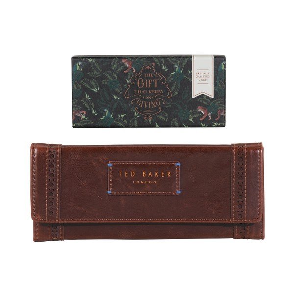 Hnědé pouzdro na brýle Ted Baker Brogue