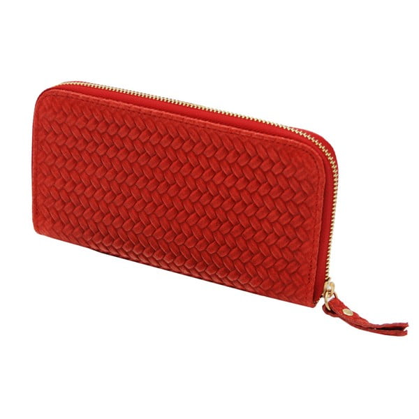 Červená peněženka z pravé kůže Andrea Cardone Cahlia
