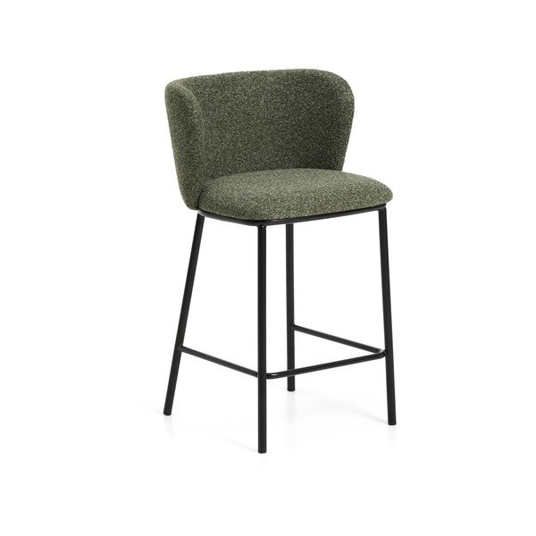 Tumeroheline polsterdatud baaritool (istme kõrgus 65 cm) Ciselia - Kave Home