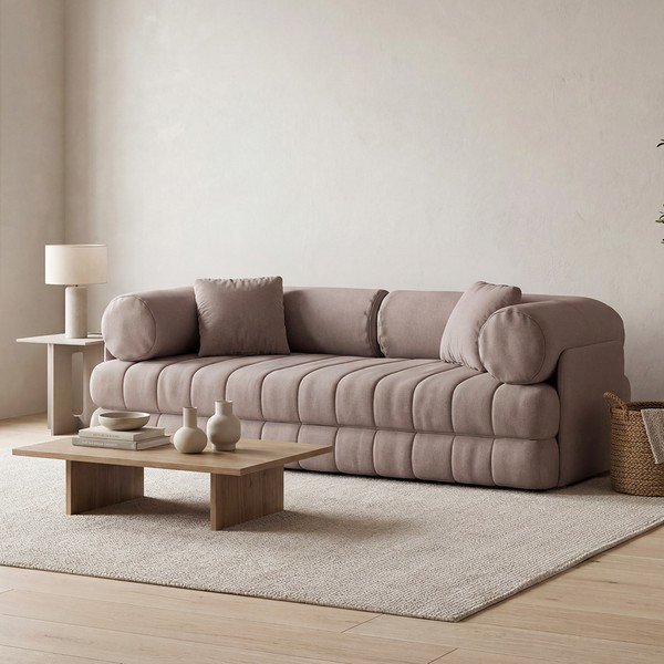  Hallbeež buklee kangast lahtikäiv diivan 206 cm Kemi – Cosmopolitan Design-image-4