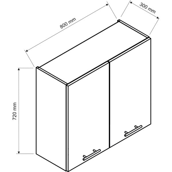 Ülemine köögikapp (laius 80 cm) Brodie - STOLKAR-image-2