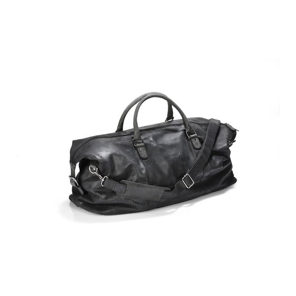 Černá pánská kožená taška do ruky Packenger Sport