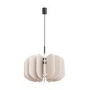 Beež metallist ripplamp tekstiilist varjuga, ø 45 cm Elom - Sollux