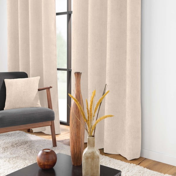 Beež kardin 140x260 cm Leo - douceur d'intérieur-image-1
