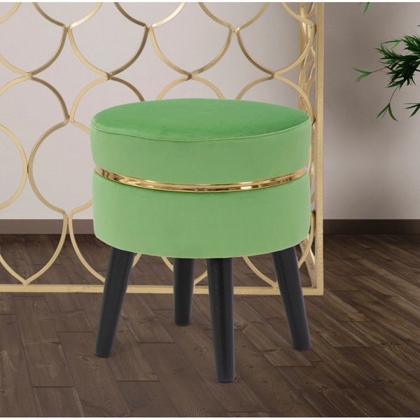 Zelená polstrovaná stolička Mauro Ferretti Paris, ⌀ 35 cm-image-1