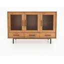 Tammepuust vitriinkapp naturaalses värvitoonis 144x95 cm Abies - The Beds