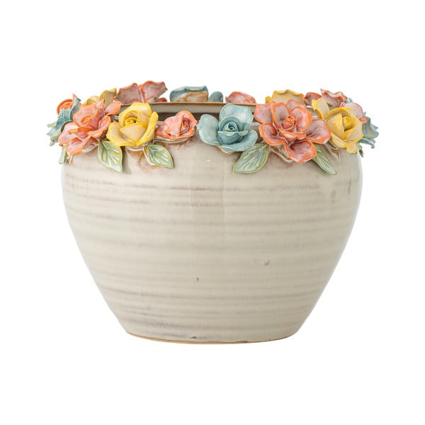 Käsitsi maalitud kivikeraamikast lillepoti kate ø 19,5 cm Eanna - Bloomingville