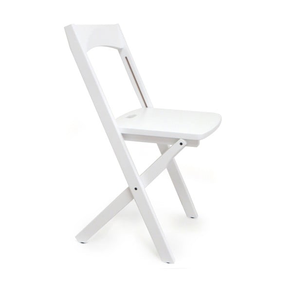 Bílá skládací židle z bukového dřeva Arredamenti Italia Diana
