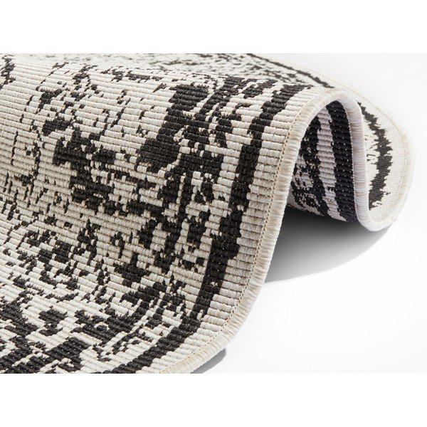 Must ja kreemjas välisvaip , ø 140 cm Borbon - NORTHRUGS-image-3