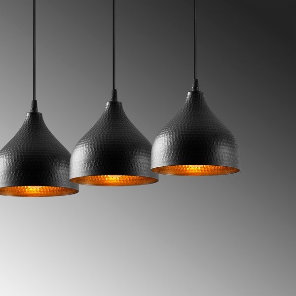 Must rippvalgusti metallist varjuga Tattoo - Opviq lights-image-4