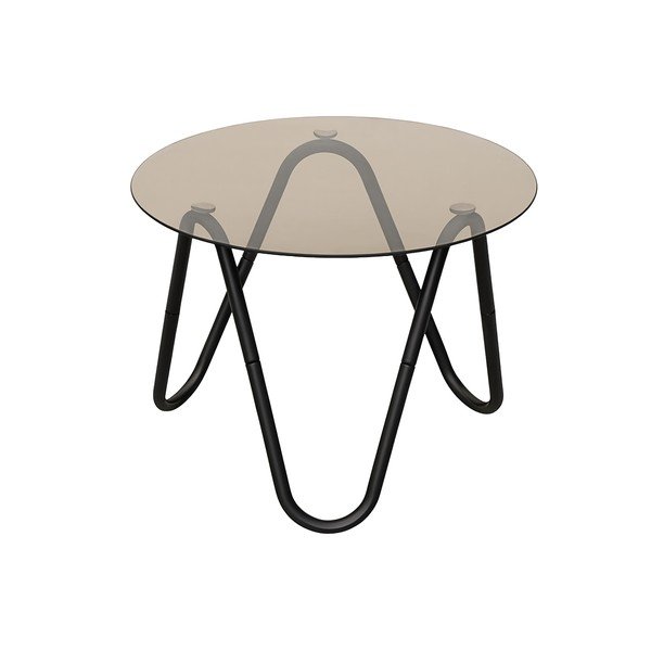 Ümmargune abilaud klaasist pealispinnaga ø 50 cm Ventana Round - Leitmotiv