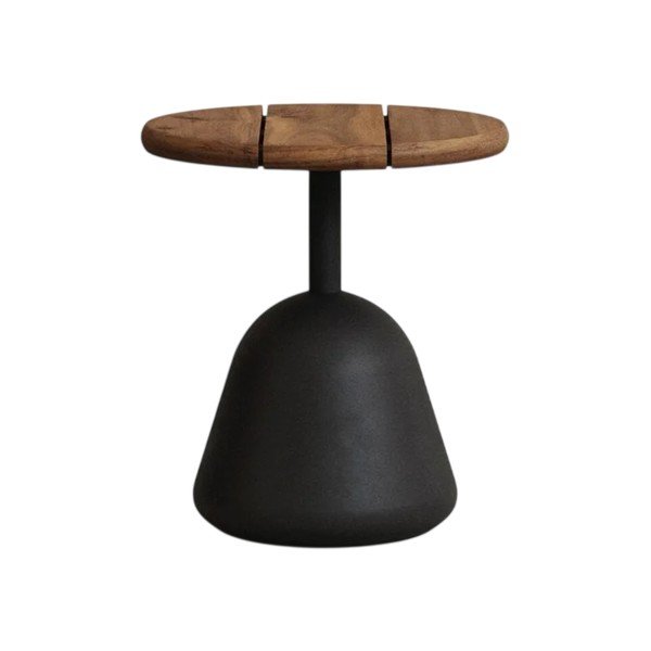 Ümmargune aiakohvilaud akaatsiaplaadiga ø 43 cm Saura - Kave Home