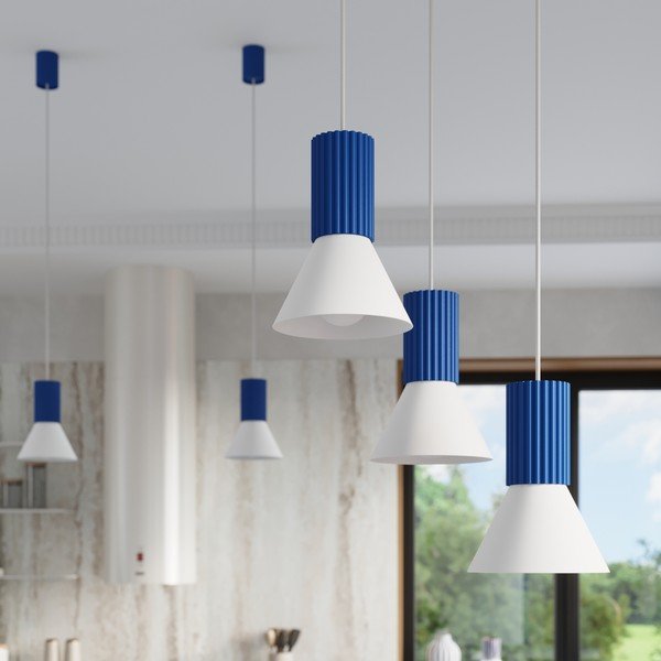 Sinine metallist ripplamp ø 30 cm Niru - Sollux-image-1