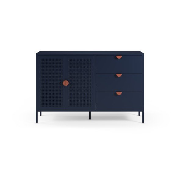 Tumesinine metallist kummut 140x90x40 cm Sayla - Marckeric