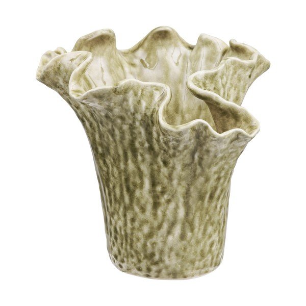 Hallikasbeež keraamiline vaas (kõrgus 23,5 cm) - House Nordic