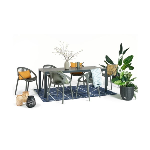 6-kohaline söögikomplekt halli Joanna tooli ja Viking lauaga, 90 x 205 cm. Viking & Joanna - Bonami Selection-image-2