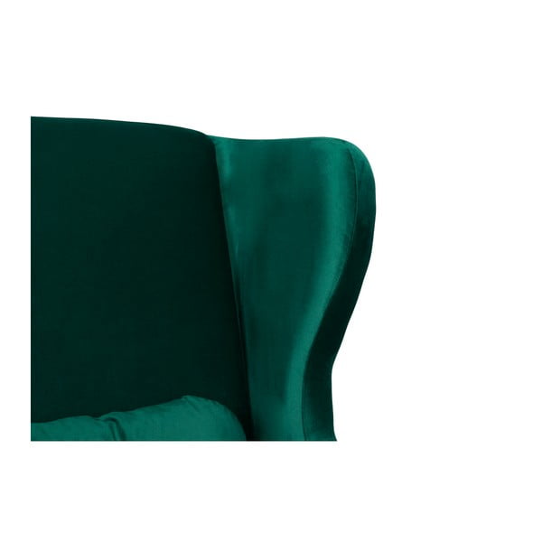 Tmavě zelené křeslo ušák SKANDICA Ingrid Green-image-3