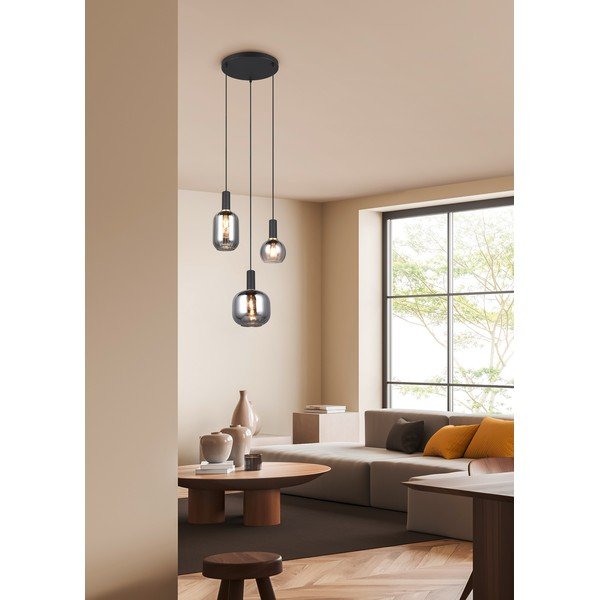 Must rippvalgusti klaasist varjuga Diva - Trio-image-1