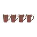 Punased kivikeraamikast espressotassid 4tk komplektis 100ml Hela - Villa Collection