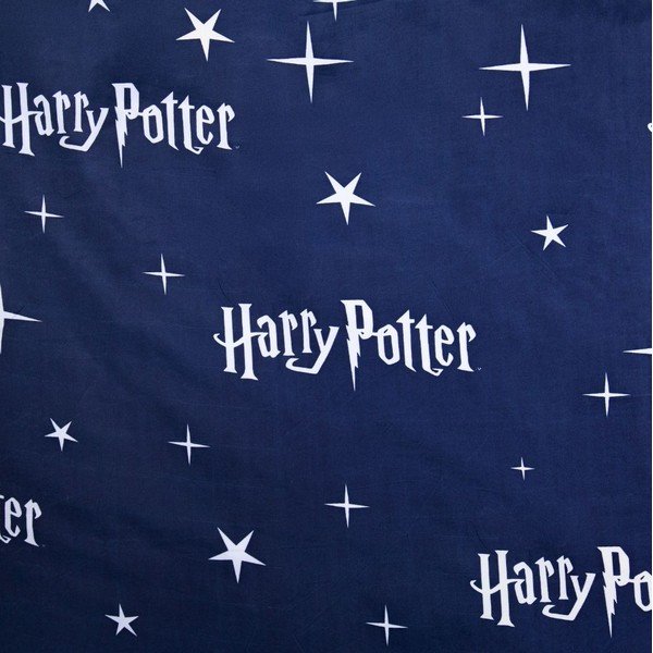 Tumesinine/hall mikrokiust laste voodipesu üheinimesevoodile 200 × 140 cm Harry Potter „Hogwarts Night“ – Jerry Fabrics-image-4