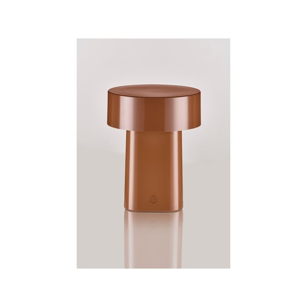 Konjakipruun plastikust LED-laualamp (kõrgus 18 cm) Oblong - Zone-image-3