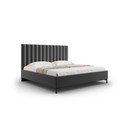 Tumehall polsterdatud kaheinimese voodi koos voodipõhja ja panipaigaga 200x200 cm Casey - Mazzini Beds