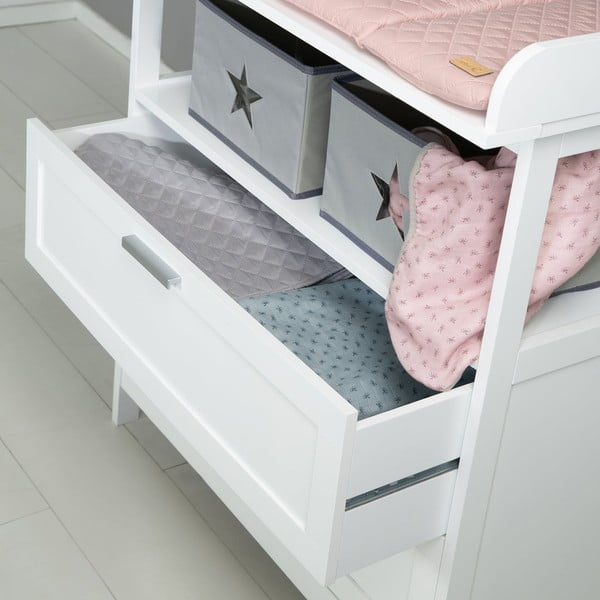 Valge laste kummut koos mähkimislauaga 75x100x87 cm Hamburg - Roba-image-3