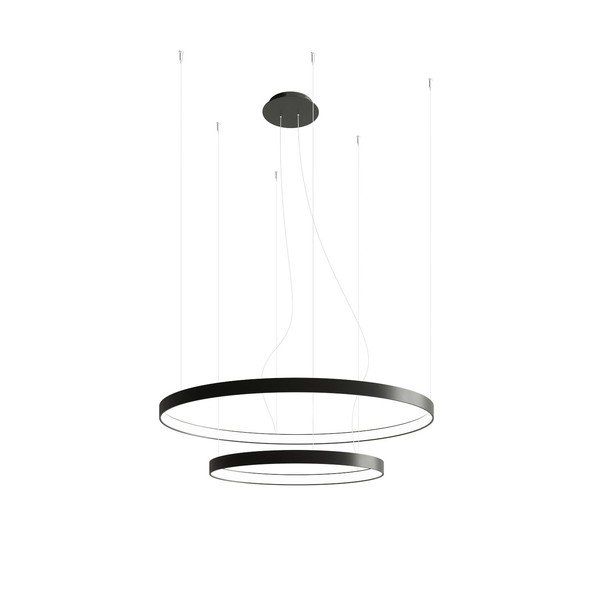 Must alumiiniumist LED-rippvalgusti ø 78 cm RIO - Thoro