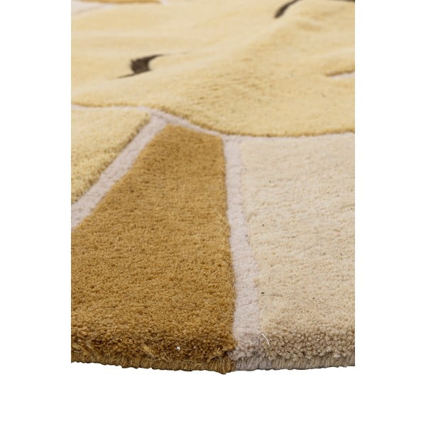 Beež/merevaiguvärvi villane laste vaip ø110 cm Sun - Bloomingville Mini-image-3