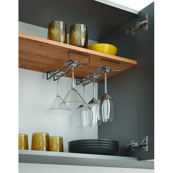 Roostevabast terasest veiniklaasi hoidjad 2-st komplektis seinale kinnitamiseks Lava - Metaltex-image-1