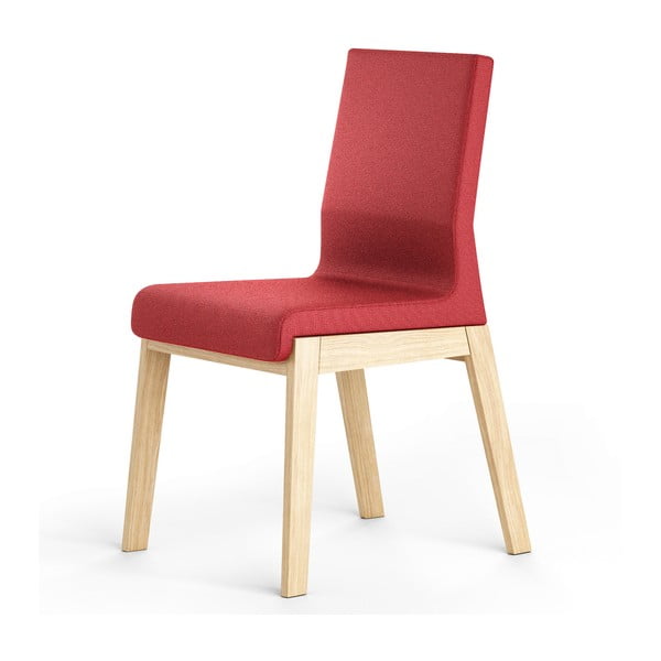 Červená židle z dubového dřeva Absynth Kyla 
