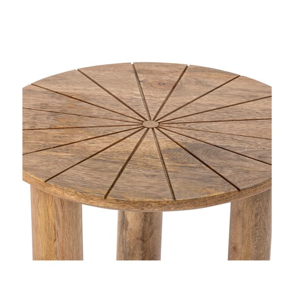 Ümmargune külglaud mangopuidust ø 40 cm Stella - Bloomingville-image-3