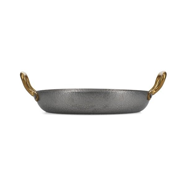 Hõbedane metallist serveerimistaldrik ø 24 cm Serve - BonBistro-image-3